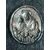 Silver tabard plaque depicting Madonna with Child and purgative souls. Brotherhood of souls. Genoa     