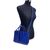 SAINT LAURENT Borsa Shopper in Pelle Col. Blu Sac de Jour M