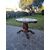 19th-century walnut biscuit table with Carrara marble top