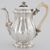 George III sterling silver teapot with ivory handle, William Eaton, London, 1804
