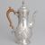George III sterling silver coffee pot, William Cripps, London, 1762
