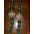 Green agate rosary, silver filigree and enamel.     