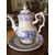 Large teapot or chocolate pot with eighteenth-century American dish     