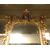 specc255 - specchiera dorata e consolle con piano in marmo, h 359 x l 160