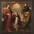 Antique Italian religious Holy Family painting from 18th century