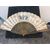 Perforated and gilded tortoise fan with paper bunting with watercolor prints with gallant scenes.     