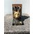 Coppia di fermalibri in bronzo e marmo raffiguranti teste di cane.Firma:H Payen.Francia.
