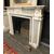 chm657 - Carrara marble fireplace with Vede Alpi inlays, cm l 145 xh 112     
