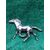 Scultura a in argento raffigurante un piccolo cavallo al trotto.Italia.