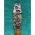 Openwork brass letter opener decorated with snake figure and stylized plant motifs. Japan.     