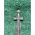 Segnapagine-porta banconote in argento a forma di spada.Francia