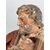 Neapolitan nativity figurine, male figure (Saint Joseph?) Terracotta head with glass eyes.     