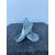Vaso in vetro pesante sommerso con murrine e lattimo a forma di uccello.Seguso,Murano.