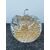 Mela in vetro sommerso con effetto bullicante e foglia oro.Seguso,Murano.