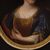 Antico dipinto francese ritratto di nobile dama del XVIII secolo