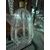 Transparent glass bubble chandelier with three lights.Murano.     