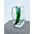 Heavy glass vase with green applications in relief.Murano.     