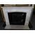 chm675 - fireplace in white Carrara marble, 19th century, cm l 141 xh 111 xp 40     