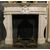 chm681 - fireplace in white Carrara marble, 19th century, cm l 145 xh 124     