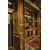  lib108 - libreria ad angolo laccata e dipinta, epoca '900, cm l 274 x h 288