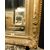 specc325 - gilded and carved mirror with roses, 19th century, measuring cm l 76 xh 103     