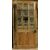 pte132 - wooden door with glass, &#39;7 /&#39; 800 period, cm l 90 xh 212     