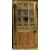  pte132 - porta in legno con vetri, epoca '7/'800, cm l 90 x h 212 