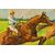 French painting with &quot;horse race&quot; - O / 5059     