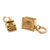Pair of special gold pendant earrings - G / 410     