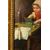 Rare antique painting with children playing - O / 6504 -     