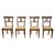 Quattro sedie antiche in noce epoca Impero antiquariato primi sec XIX