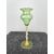Vasetto globulare in vetro leggero verde e oro.Manifattura Salviati.Murano.