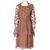 1950s Vintage Brown Tulle Dress And Stole