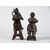 China, Late Ming (17th century), Pair of bronze figures with black patina     