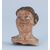 Naples, 18th century, Ancient head of a Neapolitan Nativity scene depicting Old Popolana, wood and glass     