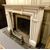 chm563 Louis XVI fireplace in inlaid white marble, mis, cm 180 xh 125     