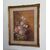 Quadro dipinto tempera acquarellata - natura morta con fiori - primi 900
