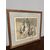Antique fountain drawing from the 19th century signed and dated 1865 mis 54 cm x 51 cm     