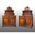 Pair of antique Louis Philippe French plate racks in briar walnut.19th century period.     