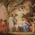 Antique religious painting Adoration of the Shepherds from 19th century