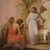 Antico dipinto religioso Adorazione dei pastori del XIX secolo