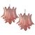 Pair of Italian Murano Six-Tier Felci Glass Chandeliers