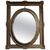 Specchiera ovale in legno argentato : foto con cornice rettangolare fiamminga -