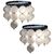 Midcentury Pair of Sconces with Pulegoso Glass Balls by Mazze, Murano, 1970