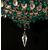 Chandelier with Emerald Drops, Murano, 1950