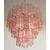 Pair of Tronchi Chandelier Style Toni Zuccheri, 48 Pink Glasses, Murano, 1990