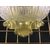 Pair of Sconces Gold Inclusions Barovier & Toso Style, Murano, 1980