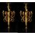 Pair of Louis XVI Gilded Golden Gilded Bronze Sconces with Five Lights