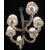 Ercole Barovier Midcentury "Rostrato" Murano Glass Italian Chandelier, 1940s