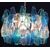 Pair of Murano Poliedri Chandelier in the Style of Carlo Scarpa